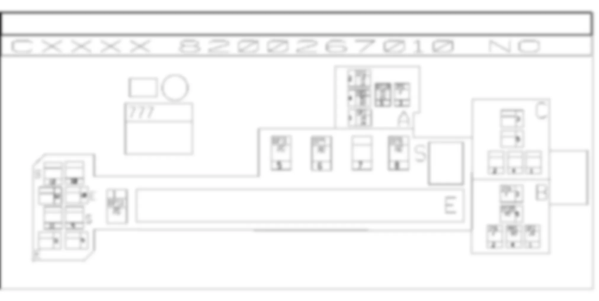 Электросхема БЛОК ПРЕДОХРАНИТЕЛЕЙ И РЕЛЕ МОТОРНОГО ОТСЕКА для Renault ...